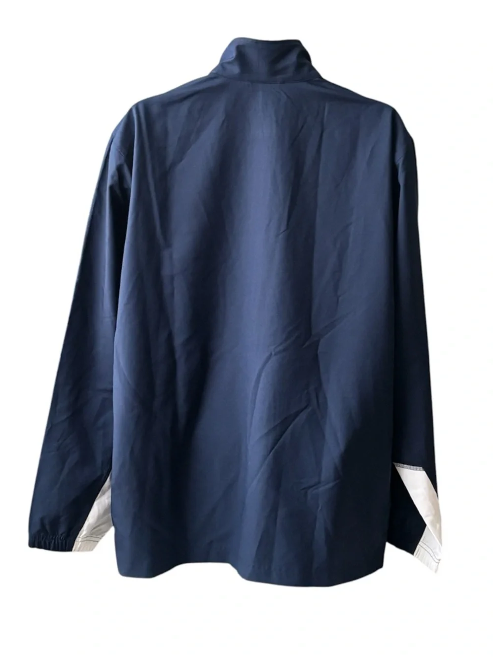 Nike Dri-FIT Full Zip Windbreaker Jacket Navy Blue XXL Warm Up Track Coat - Picture 8 of 10